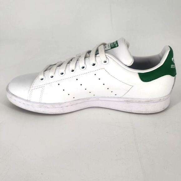 Adidas Stan Smith White Leather Green Heel Tab Sneakers Women’s Size 7 - Picture 6 of 13